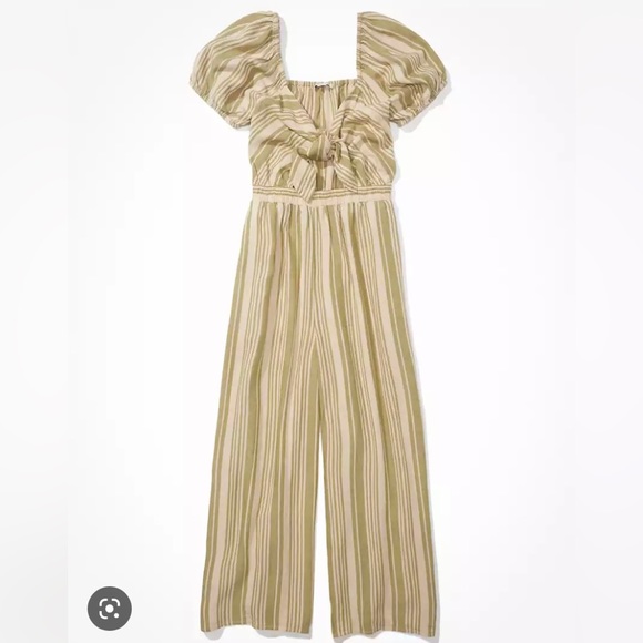 American Eagle Front Tie Striped Jumper Size Sm/M - Picture 1 of 9